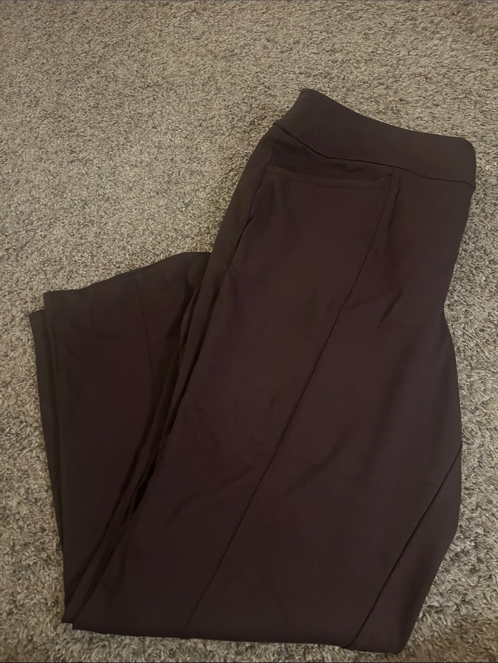 Cato Dark Brown Pull-On Wide-Leg Trousers